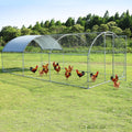 Large Metal Chicken Coop Walk-in Poultry Cage with Waterproof and Anti-Ultraviolet Cover (9.2'W x 12.5'L x 6.5'H) X267500