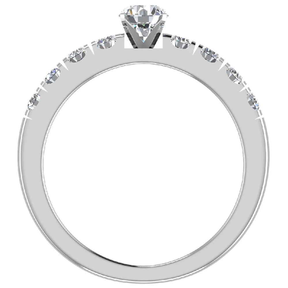 18K White Gold 1.10 CT Engagement Ring Z428