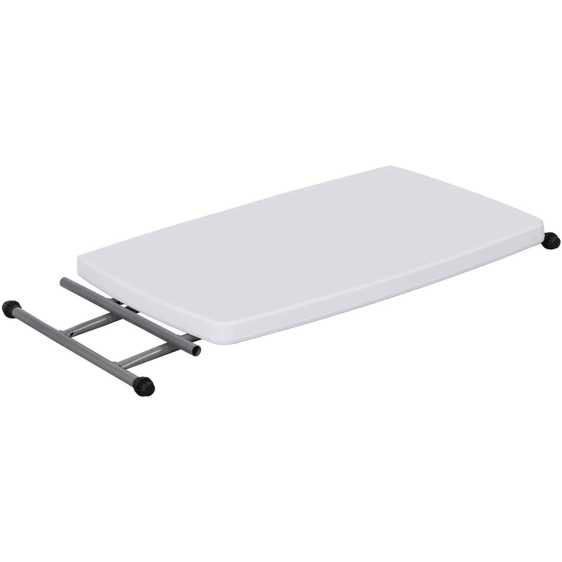White Height Adjustable Folding Table B871362