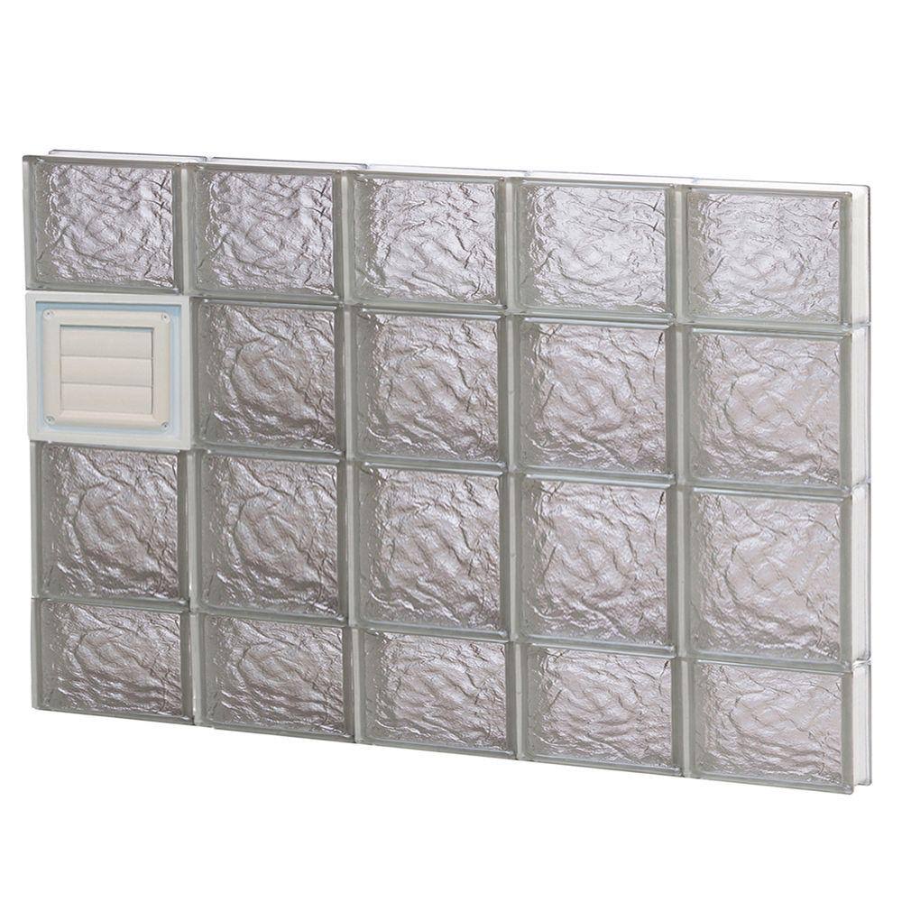 Ice Pattern Frameless Replacement Glass Block Window J136850