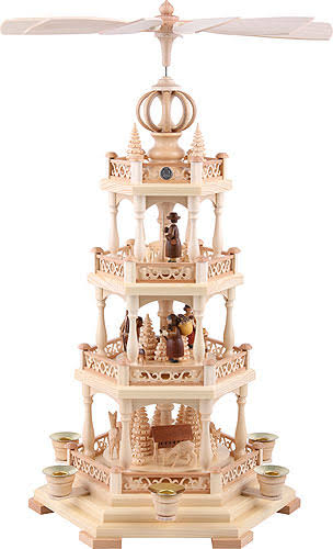 Natural 3-tier German Christmas Pyramid P442984