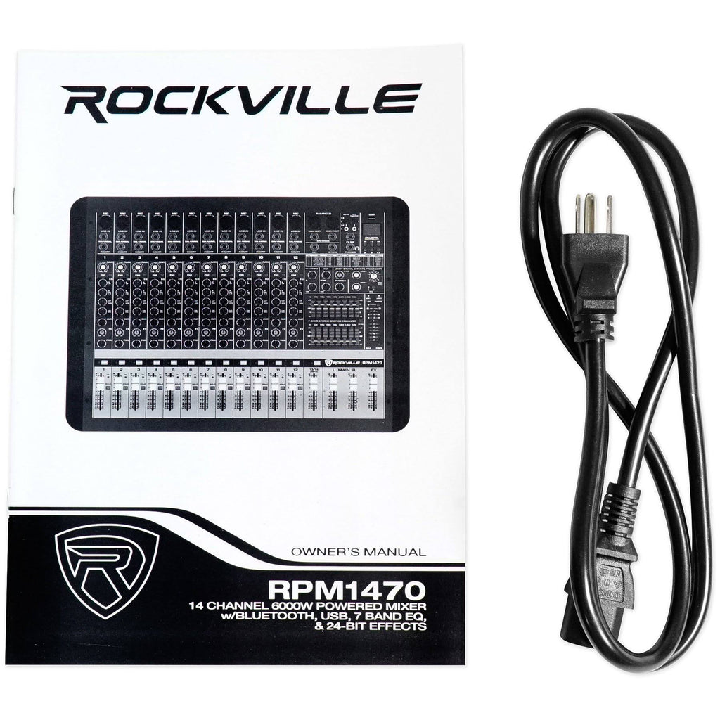 14-Channel 6000W Powered Mixer with USB and Effects I3777