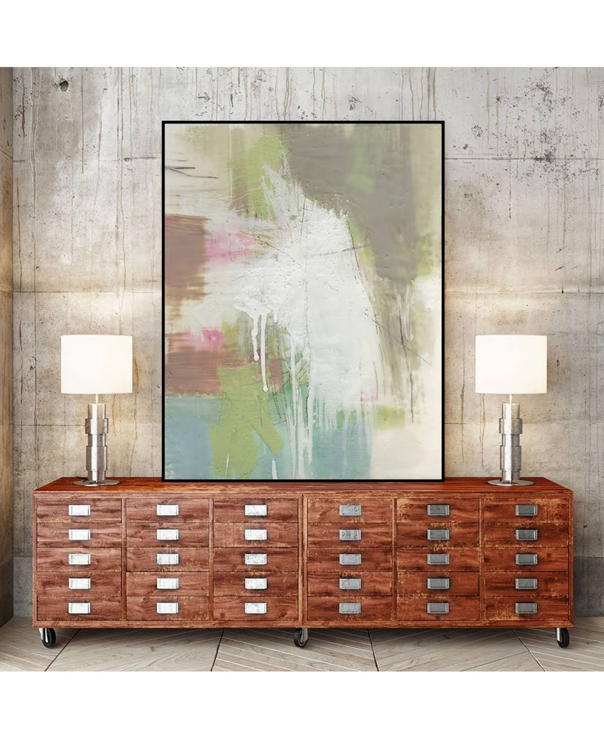 36x22 x 24x22 Framed Canvas Multi R9517