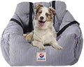 Red Stripe Dog Car Seat with Storage Pocket T8065