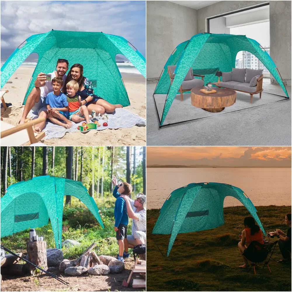 Pop Up Beach Tent Sun Shelter With Bag V44435