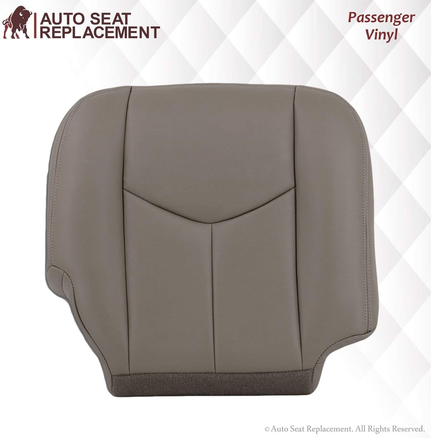 Passenger Synthetic Leather Seat Cover in Pewter Gray A590