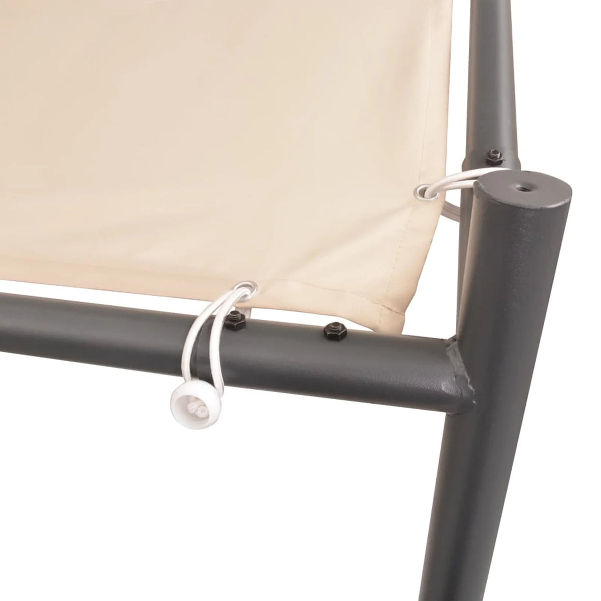 Beige Steel Gazebo Tent Canopy P90101
