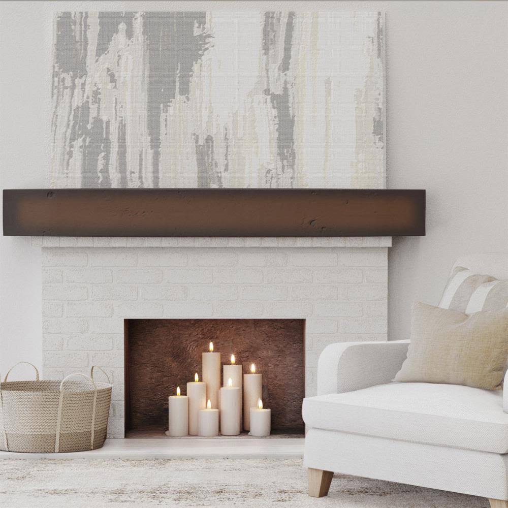 Knotty Pine Faux Wood Fireplace Mantel A25754