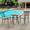 3 Piece Black Metal Outdoor Bistro Set F54086