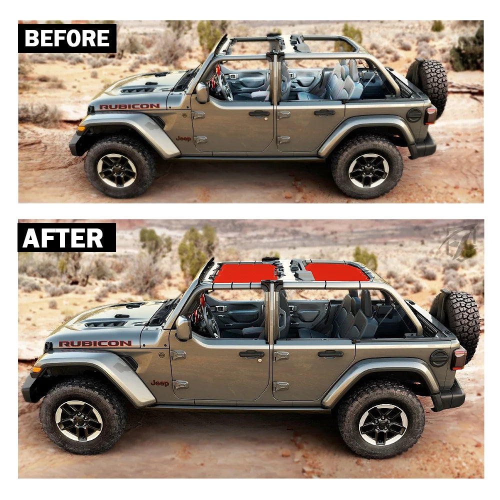 Sunshade Canopy for Jeep Wrangler JLU, PVC Material F782891