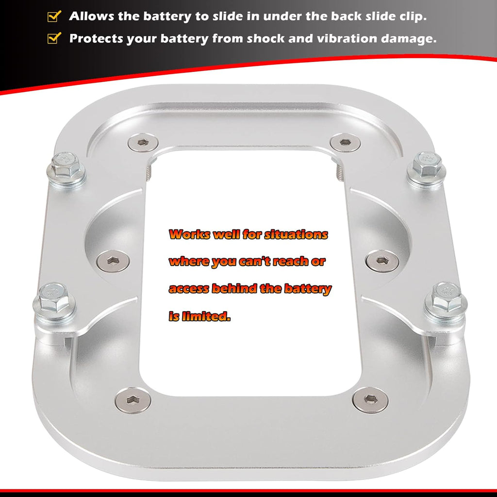 Billet Aluminum Battery Pallet Trunk Battery Hold Down Bracket Tray Pack of 2 D19901