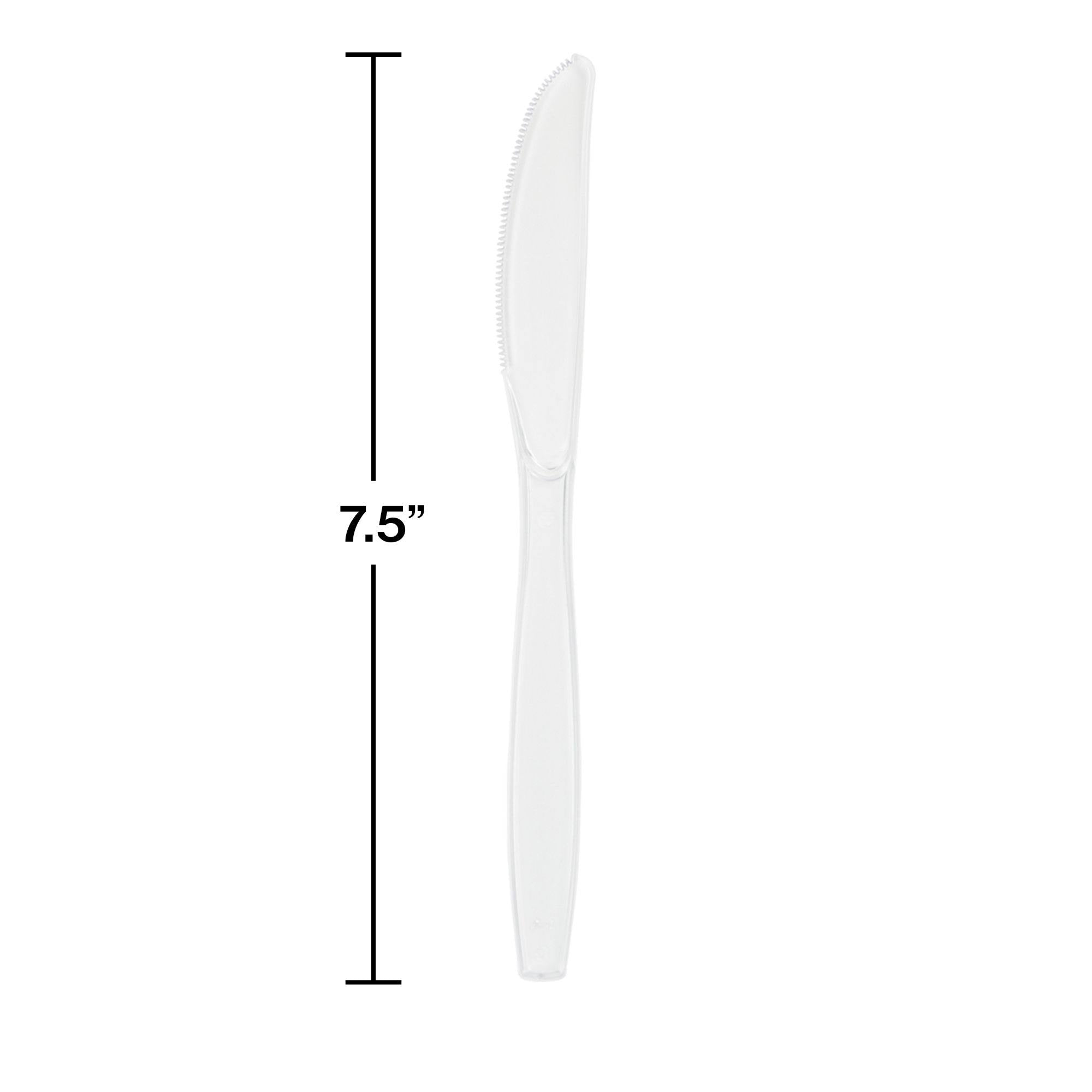 600 Clear Reusable Party Knives B559
