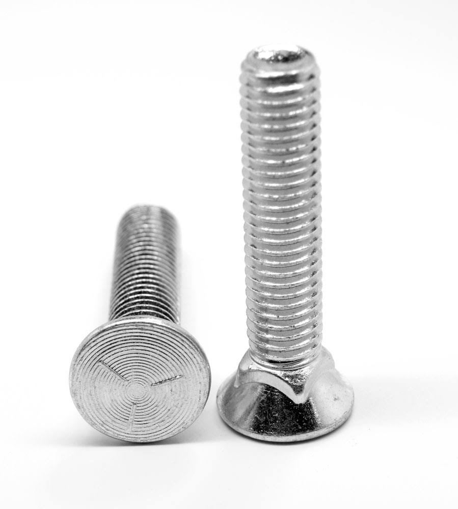 7/16x22-14 x 1 1/2x22 Coarse Thread Grade 5 Plow Bolt #3 Flat Head Medium Carbon Steel Zinc Plated Pk 325 W507263