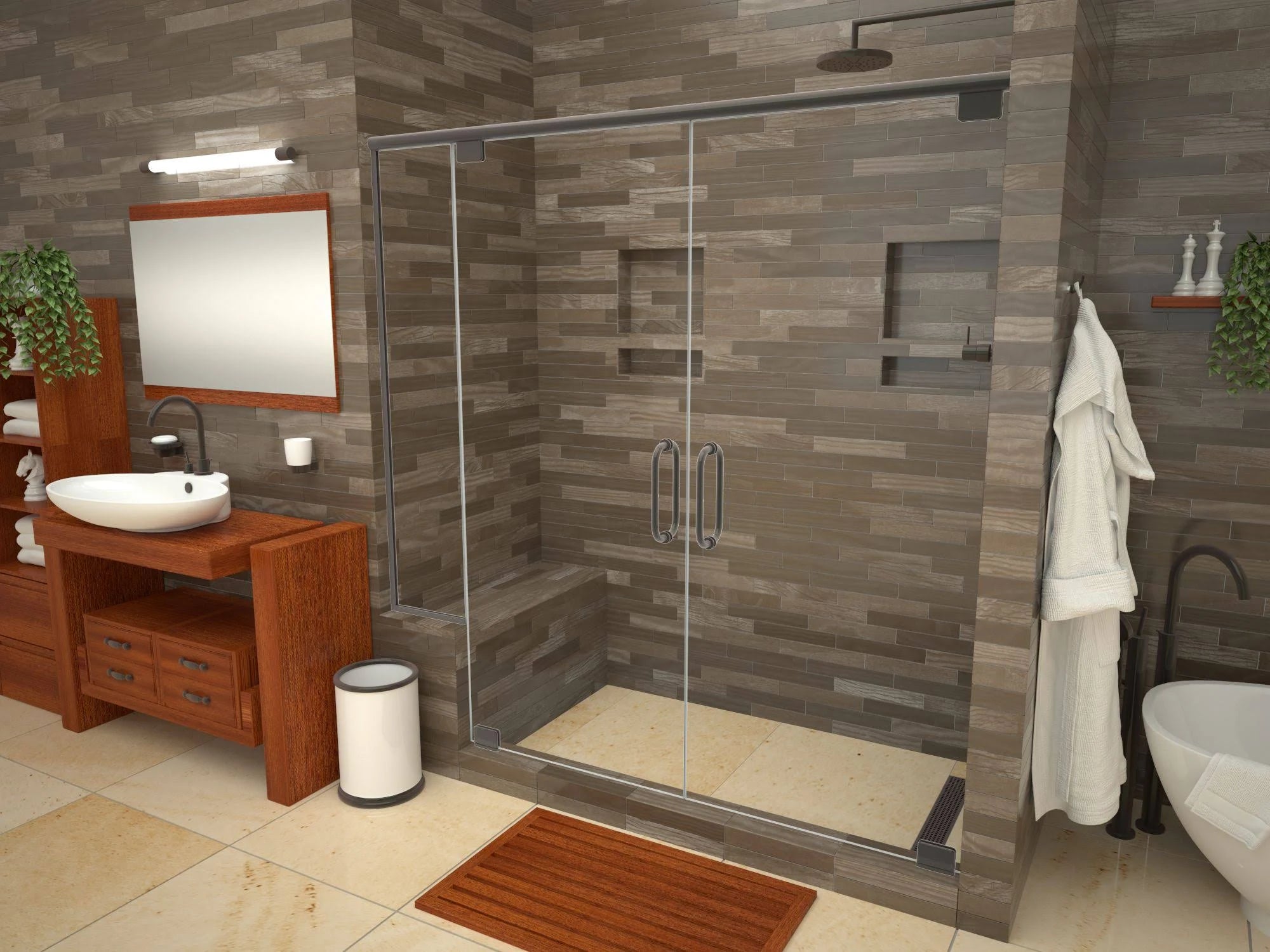 Rectangular Shower Base with Right Drain Q321162