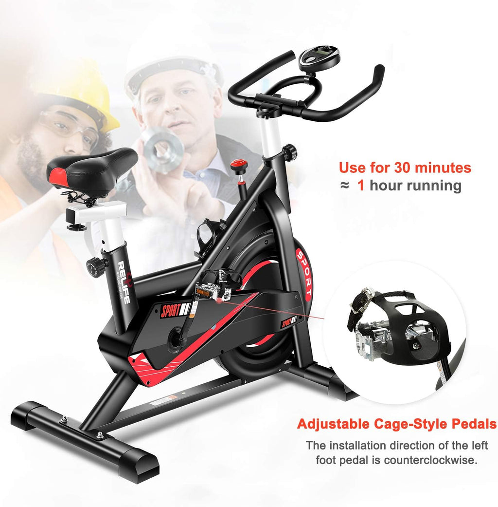 Exercise Bike Indoor Cycling Bike Stationary Flywheel Bicycle with Resistance O535450