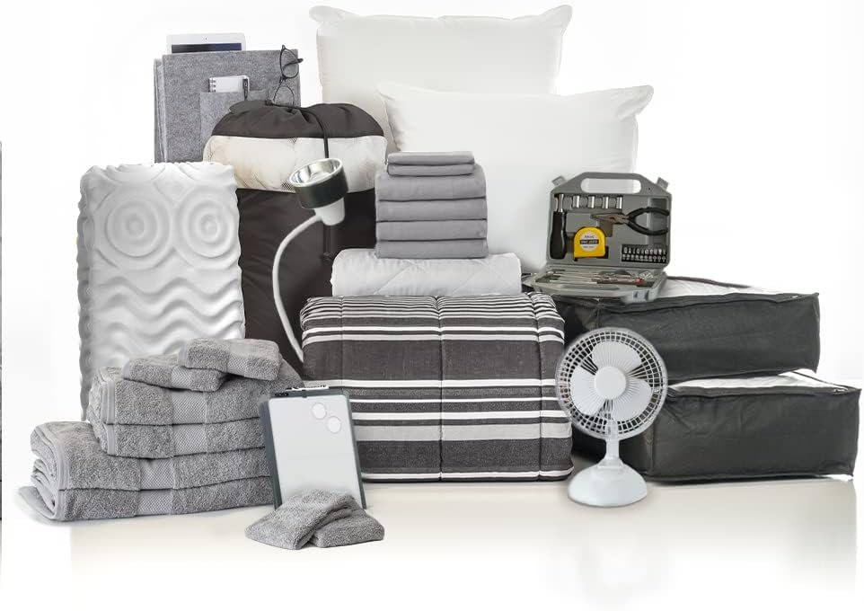 25-Piece Twin XL Bedding Bath Trunk Bundle Wonderland Gray H4318