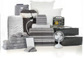 25-Piece Twin XL Bedding Bath Trunk Bundle Wonderland Gray H4318