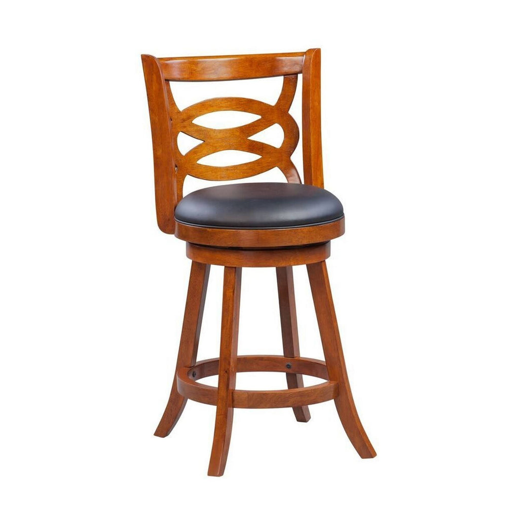 Cherry Brown Swivel Counter Stool X74351
