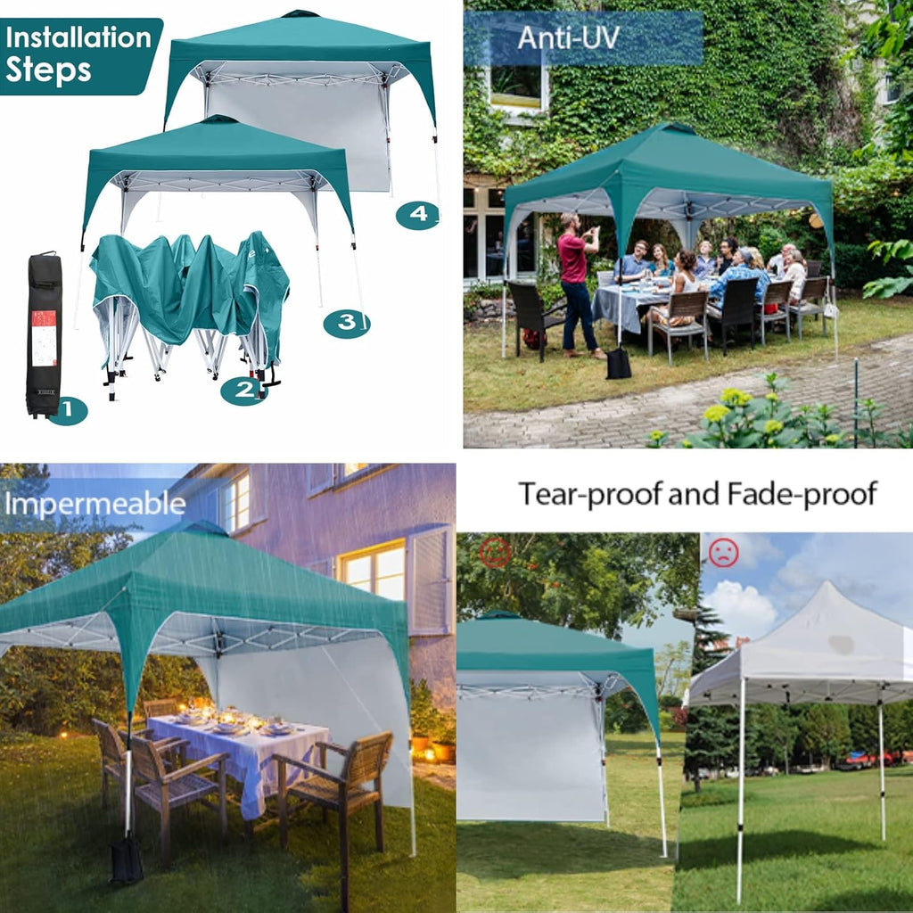 10'x10' Anti-UV Instant Shelter Canopy Tent with Carrying Bag W31211