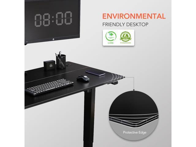 Black 48 x 24 Inches Height Adjustable Electric Sit Stand Desk D78246