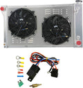 3 Row Core Aluminum Radiator with 2 x 12" Fan and Thermostat Relay Wire Kit F8191