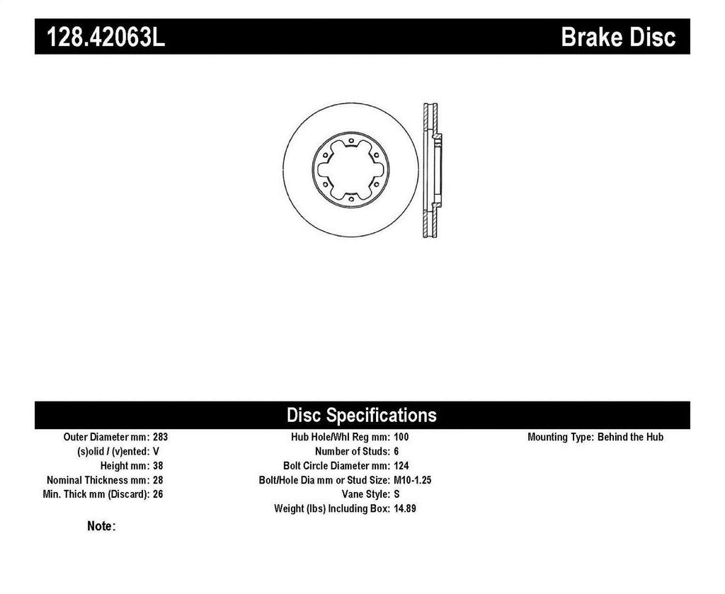 Drilled Sport Brake Rotor Y4950