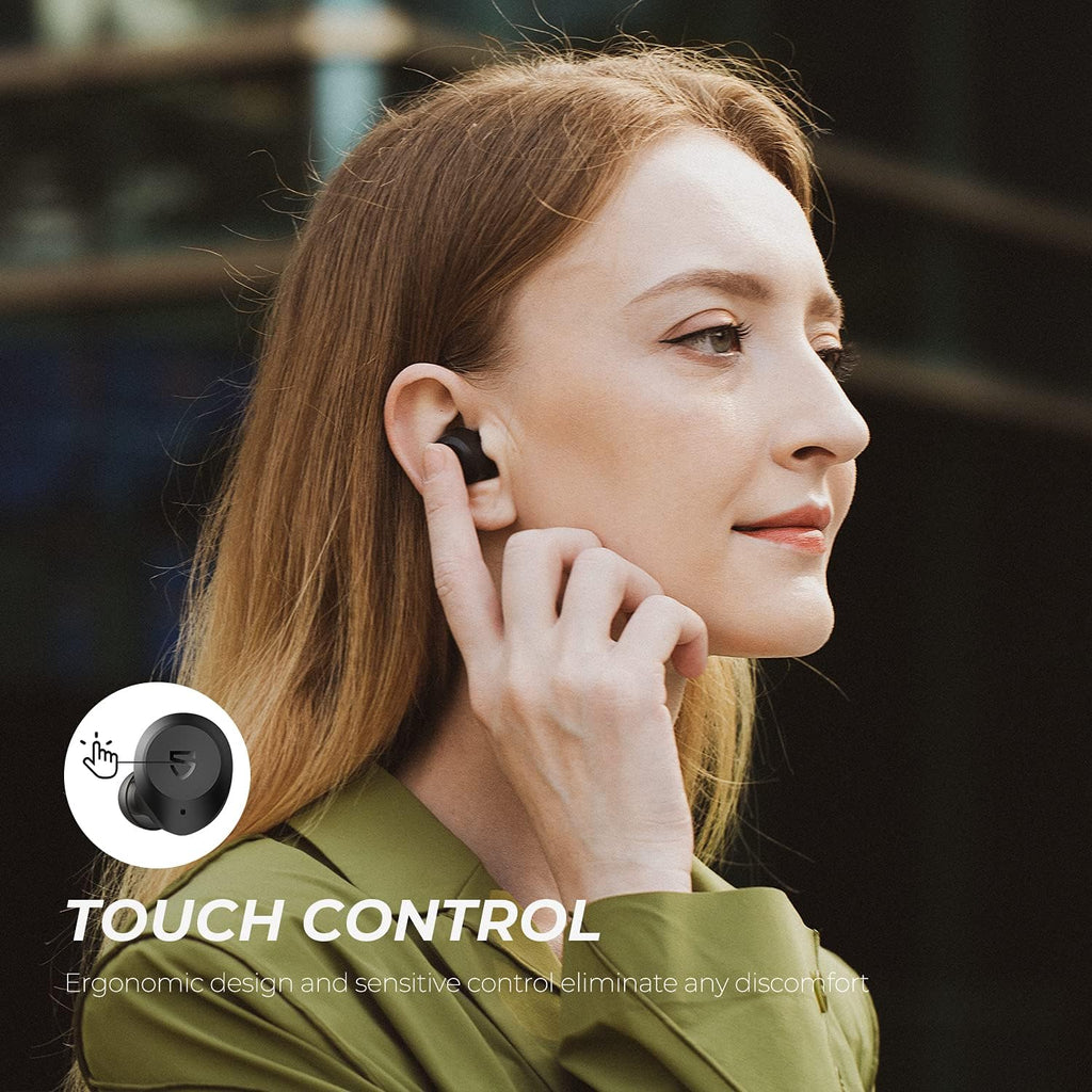 Hybrid Active Noise Cancelling Wireless Earbuds with Transparency Mode, Bluetooth 5.1, 30 Hours Playtime, USB-C Quick Charge E321
