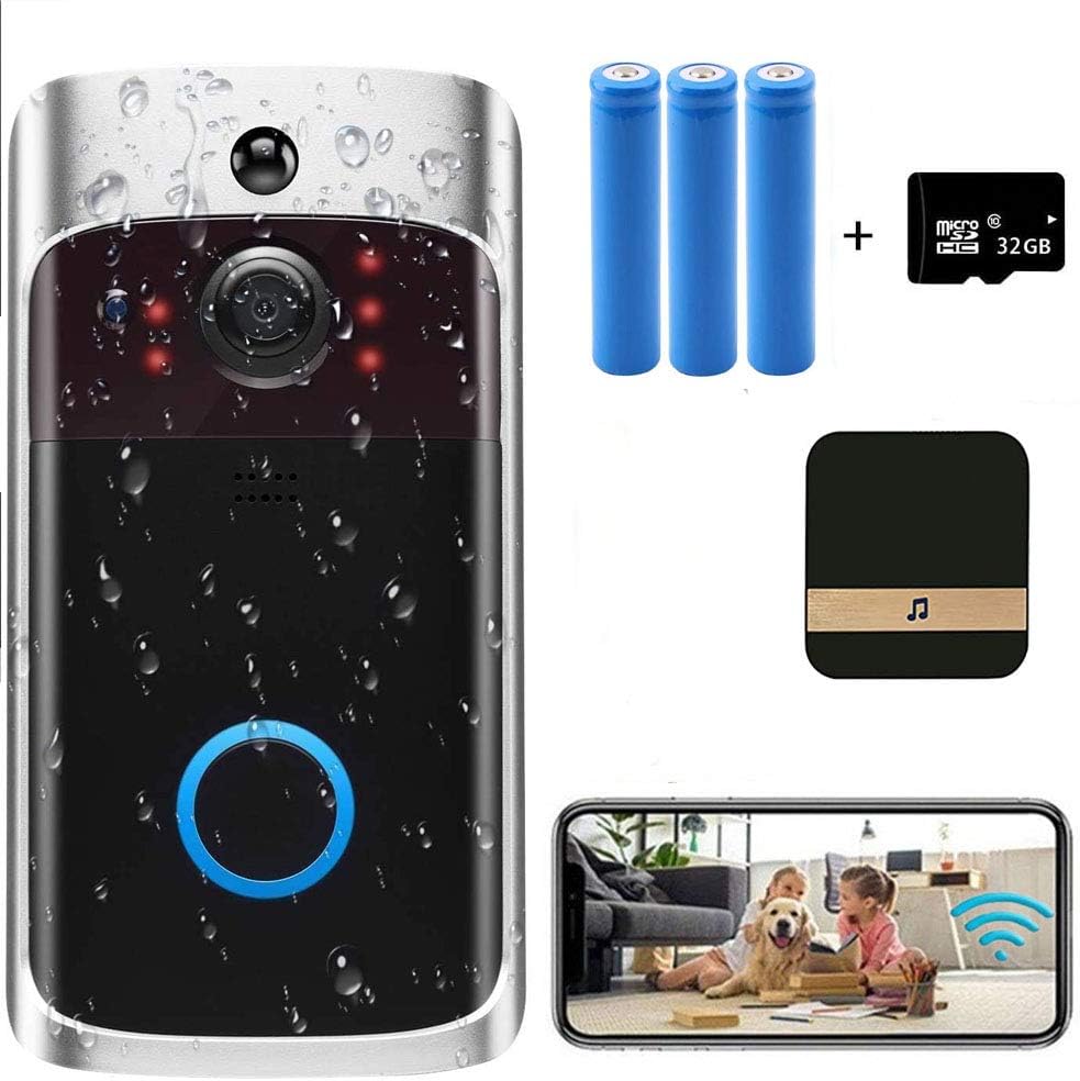 Black Video Doorbell Camera with 32GB SD Card O2747