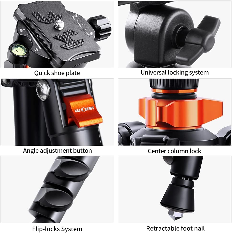 78 inch DSLR Camera Tripod with Magnesium Alloy Center Column L25233