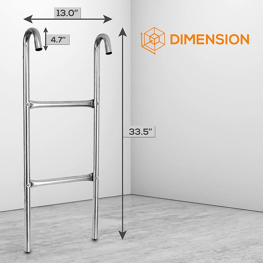 2 Step Galvanized Steel Trampoline Access Ladder X550