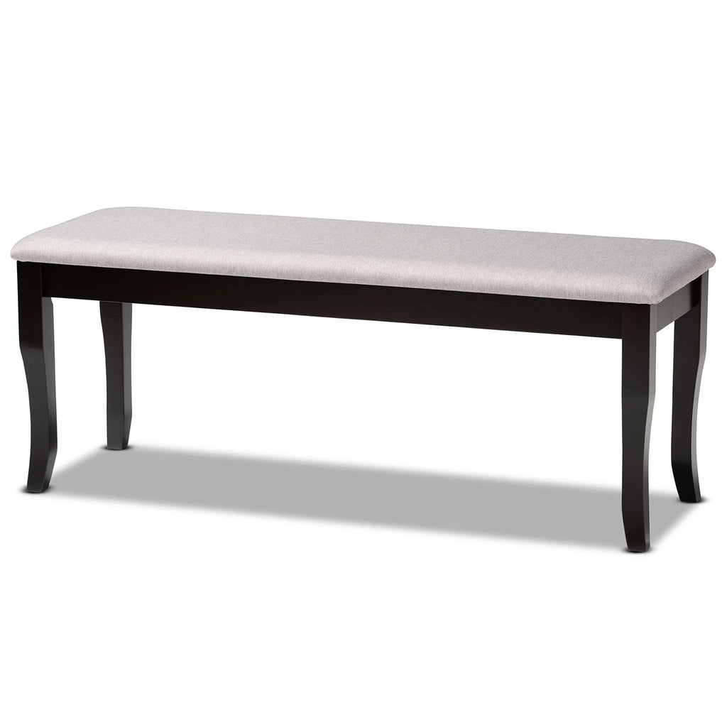 Grey Fabric Upholstered Wood Dining Bench X526