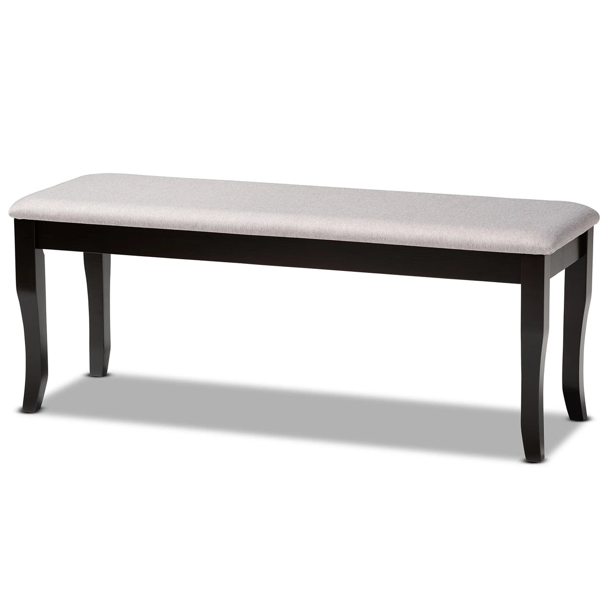 Grey Fabric Upholstered Wood Dining Bench X526