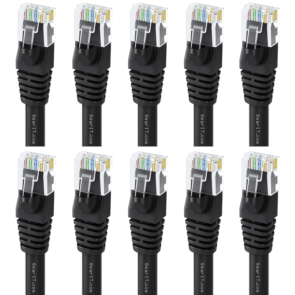 Cat 6 Ethernet Cable 6 ft (10-Pack) Black U903