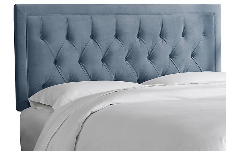 Velvet Tufted Headboard Twin Gray N627