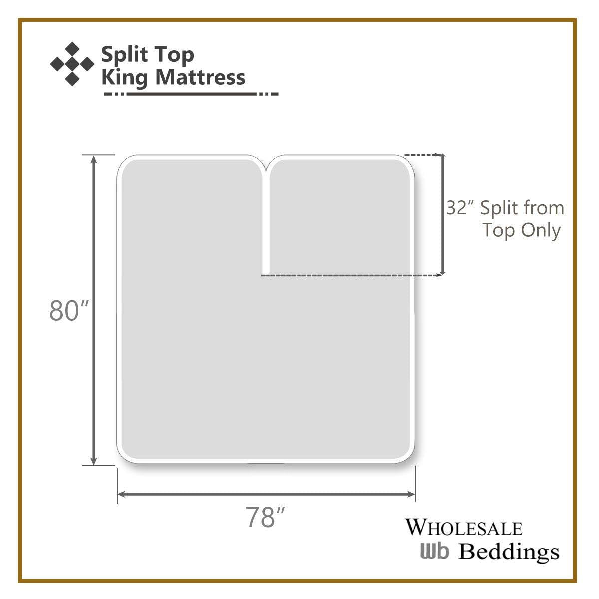 Split Top King Fitted Sheet 100% Bamboo Viscose 600 Thread Count White T2997