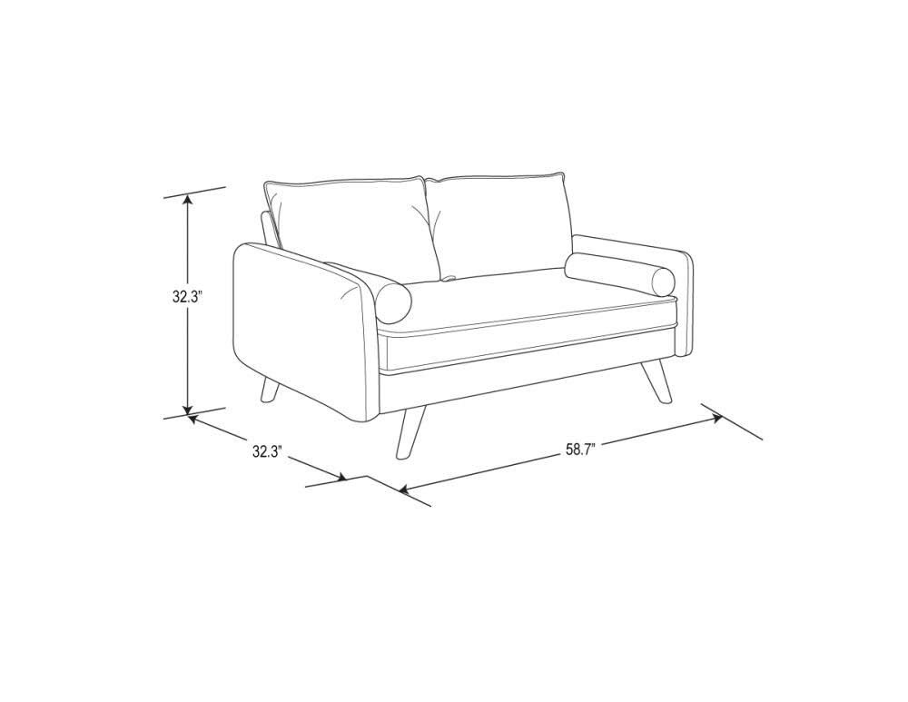 Grey Loveseat H831736