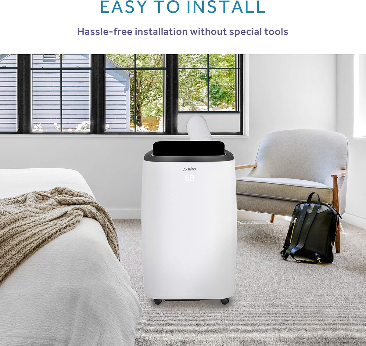 Portable Air Conditioner 14,000 BTU with Remote Control, White N822504