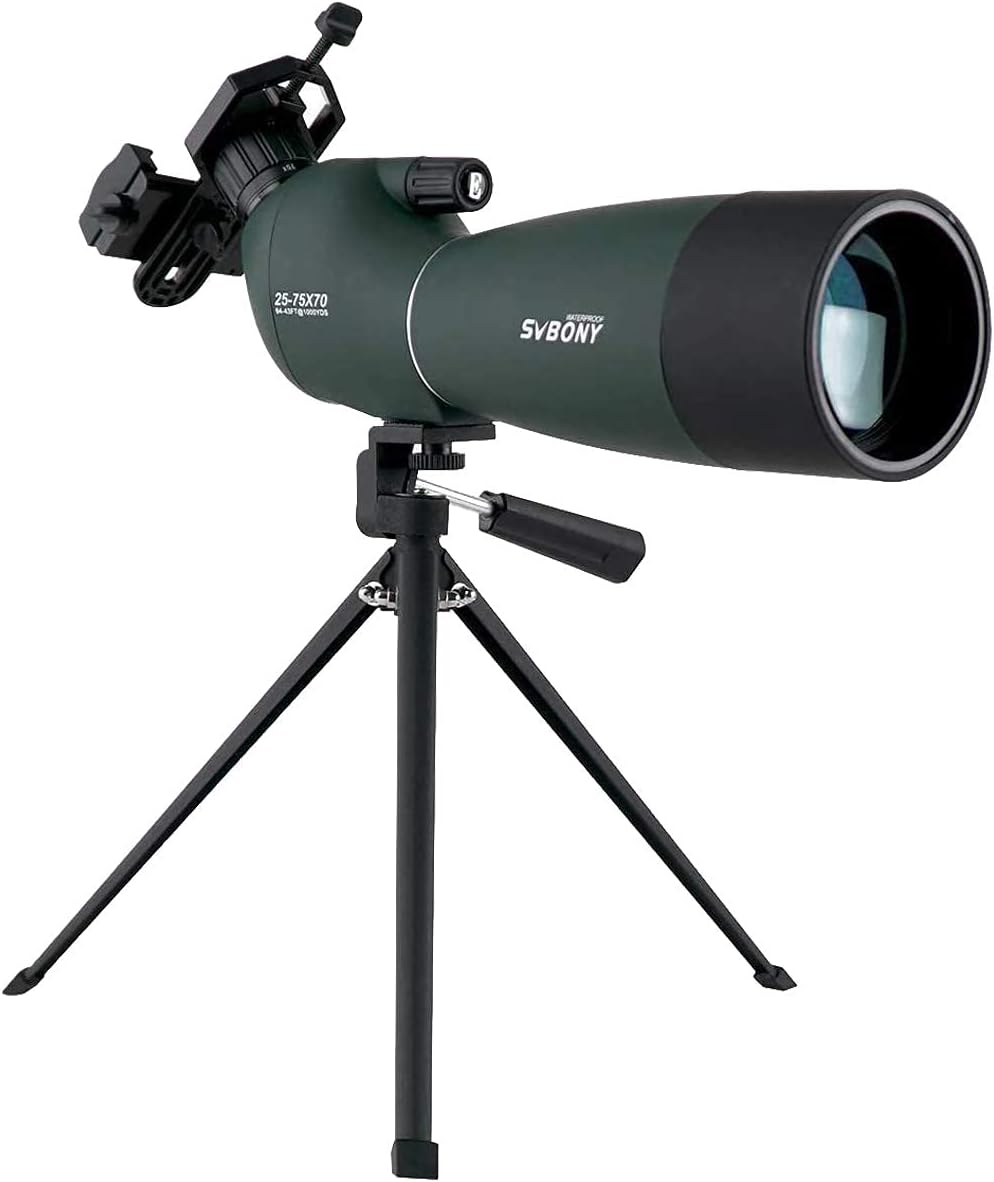 25-75x70 Angled Waterproof Spotting Scope with Tripod, Phone Adapter T619997