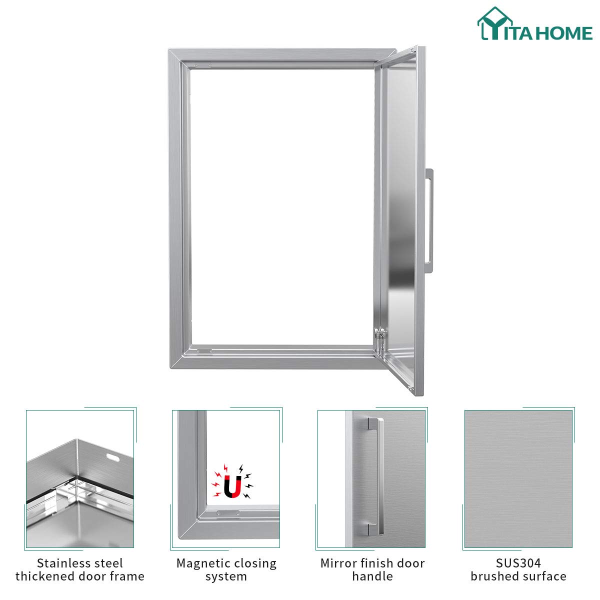 Stainless Steel BBQ Access Door 14 W x 20 H K348622