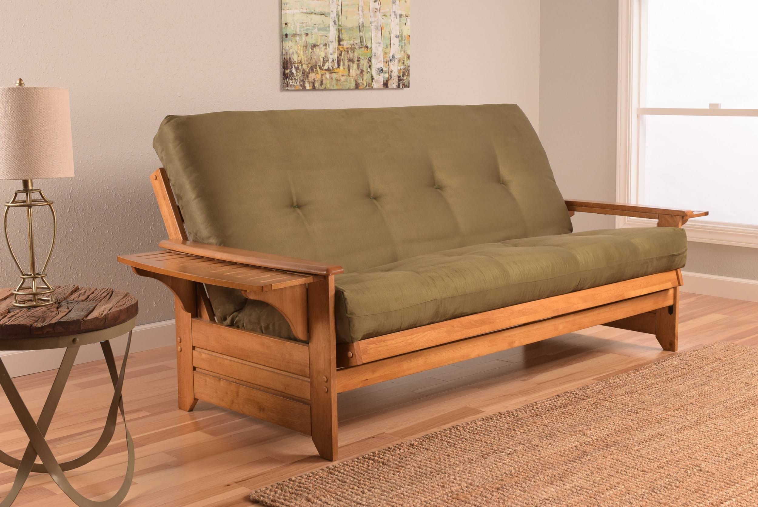 Full Futon with Suede Olive Mattress A893100