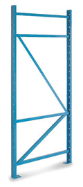 Blue Pallet Rack Upright Frame P3308