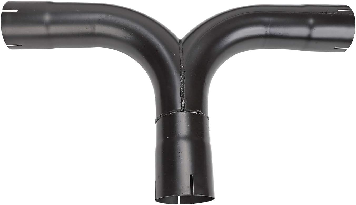 Black Stainless Steel 4'' Universal T Pipe Kit Dual Smoker Exhaust Stack System G202