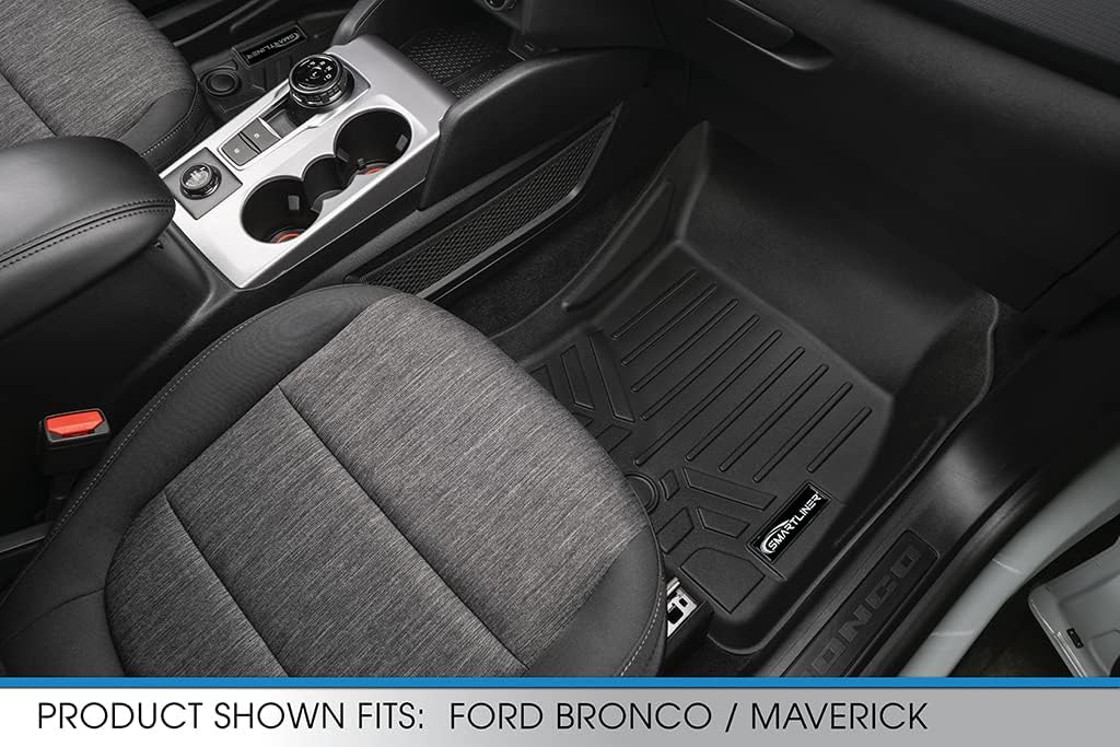 Black 2 Row Floor Mat Liner Set for Ford Maverick C230579