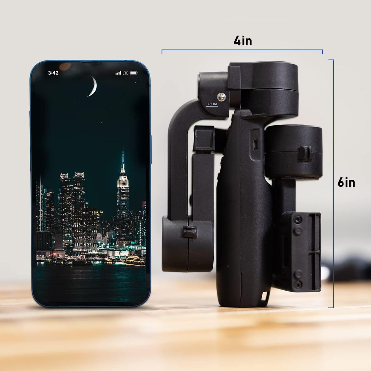 3-Axis Mini Handheld Gimbal Stabilizer for iOS and Android, Foldable Pocket Gimbal Bundle, Pack of 2 E116