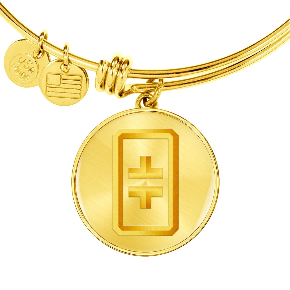 Stainless Steel or 18k Gold Circle Bangle J908