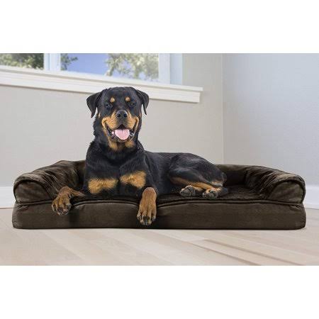 Orthopedic Ultra Plush Sofa-Style Pet Bed, Espresso, Jumbo V297