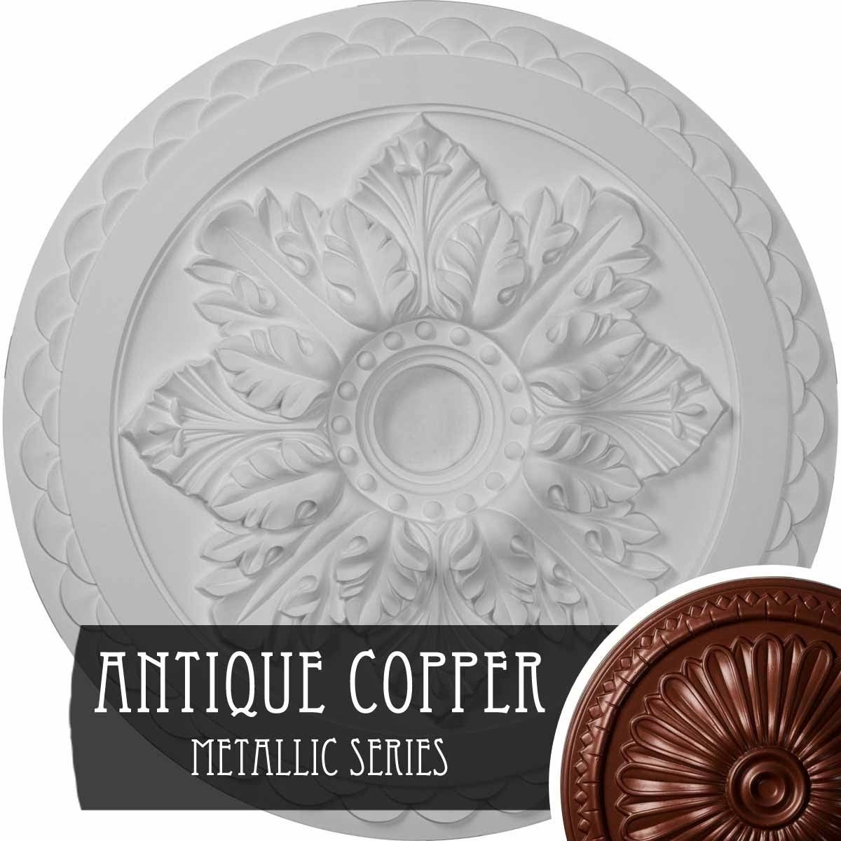 Bordeaux Deluxe Ceiling Medallion, Hand-Painted Jet Black D964