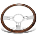 Billet Aluminum Wood Grain 9-Bolt Steering Wheel U147