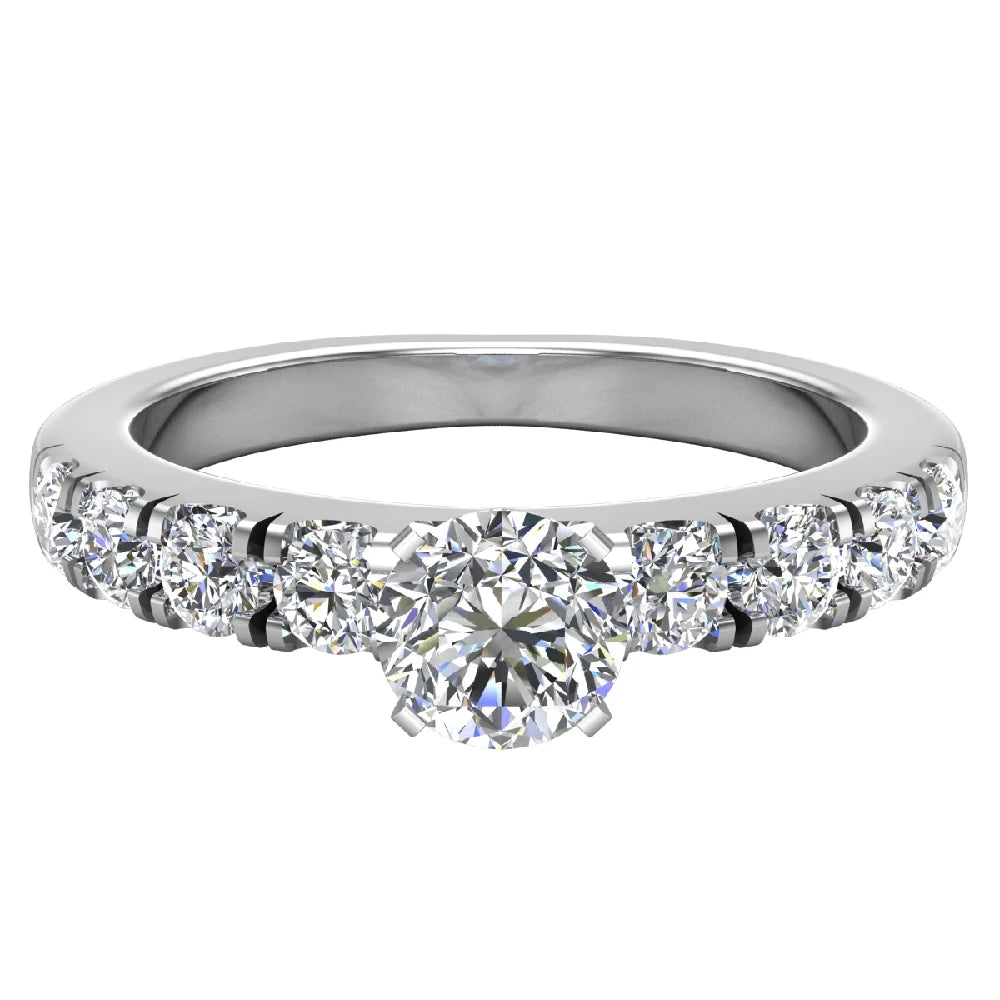 18K White Gold 1.10 CT Engagement Ring Z428