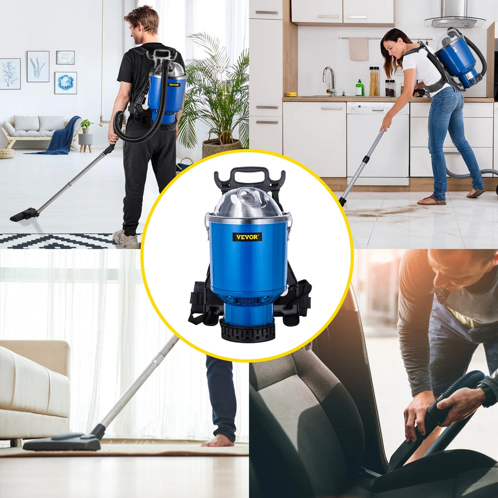 Commercial 5 in 1 HEPA Backpack Vacuum Cleaner with Telescoping Wand R408003